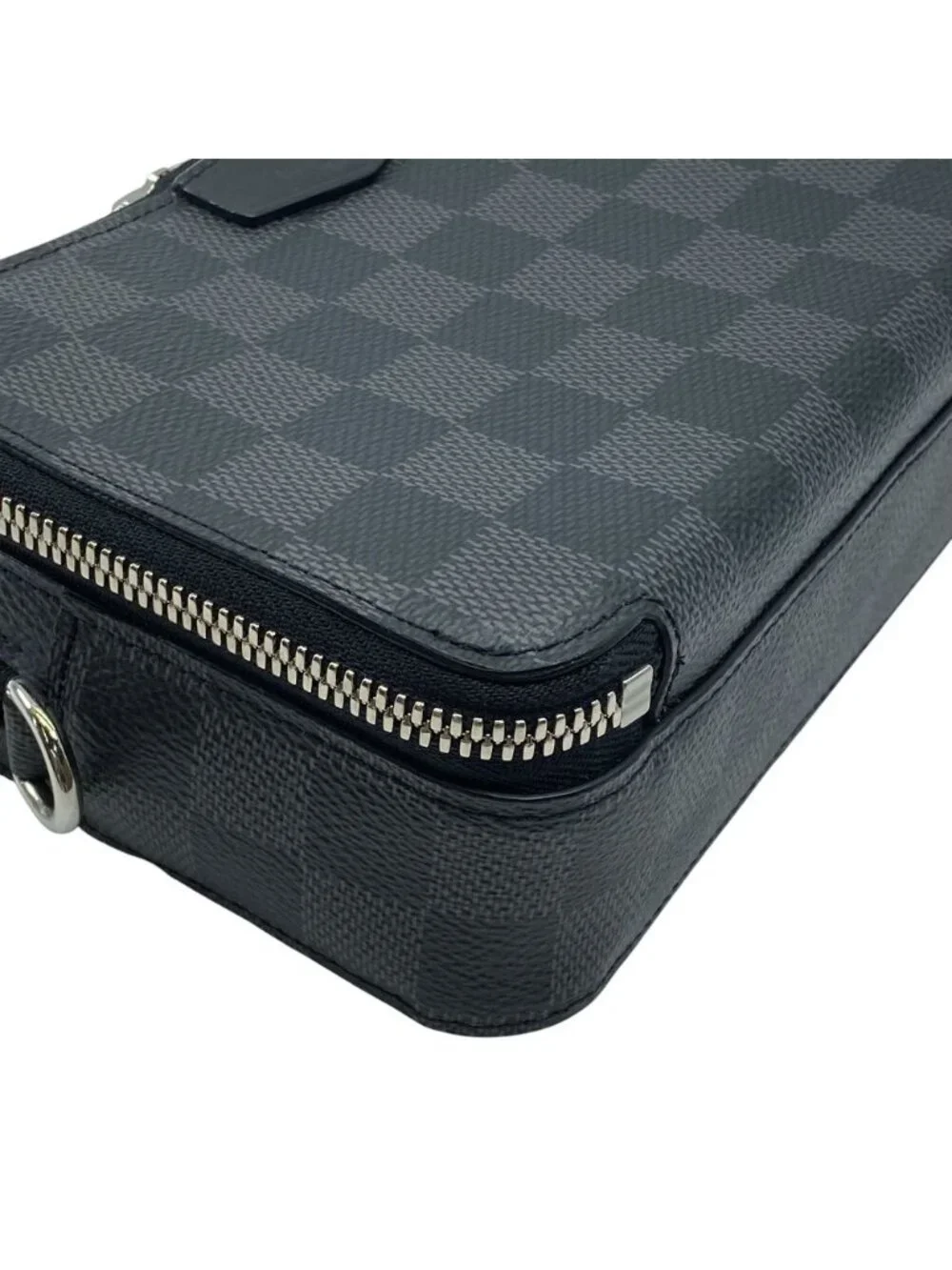 Louis Vuitton Alpha Wearable Wallet Damier Graphite Pouch Black Gray Crossbody